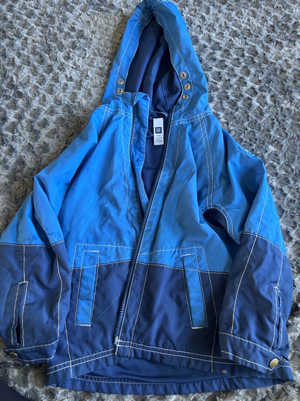 GAP Two-Tone Blue Hooded Jacket